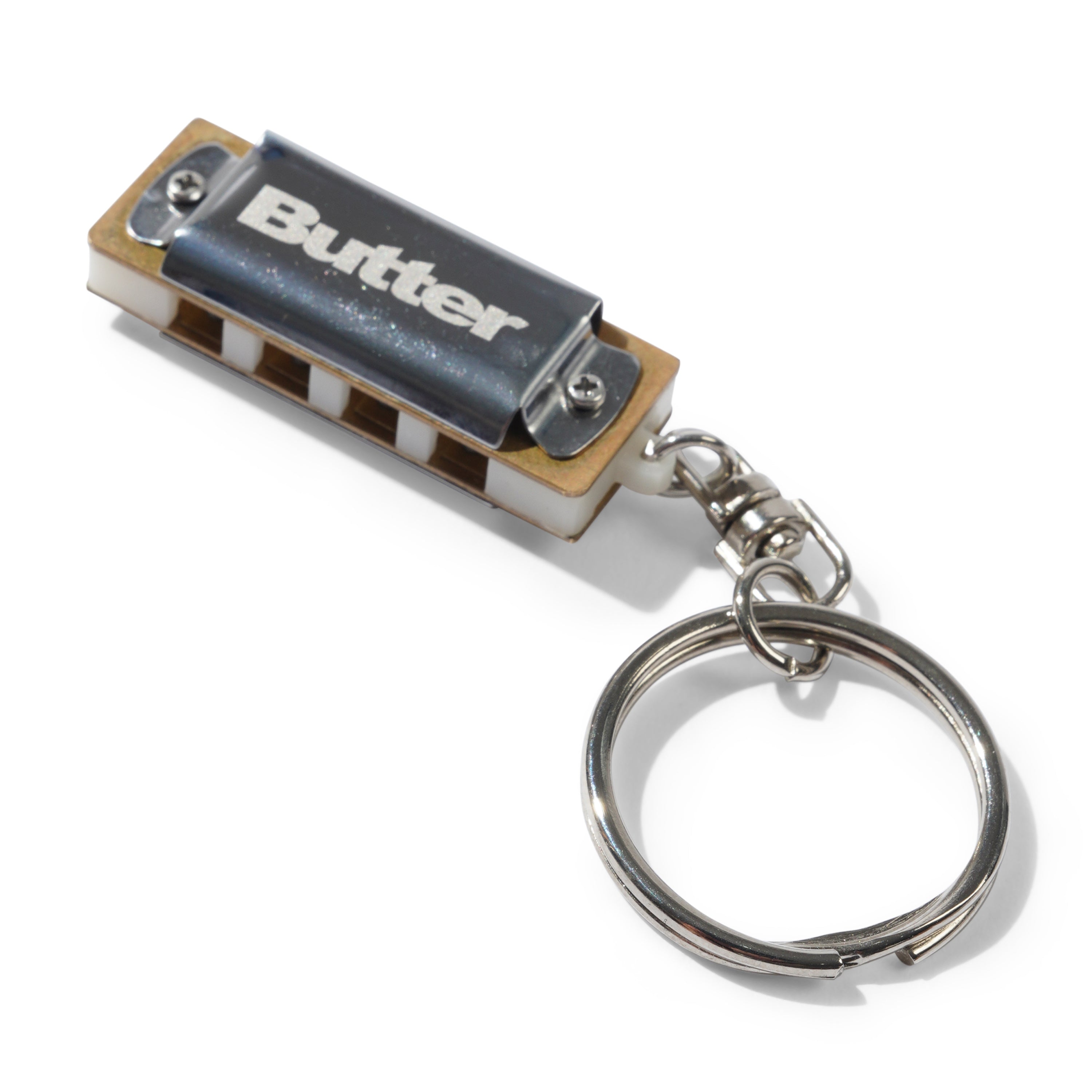 Harmonica Key Chain - Silver