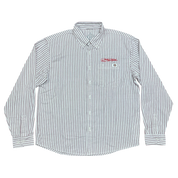 Palm Isle x Dickies Signature Chemise Tissée en Chambray à Manches Longues - Rayé Rouge