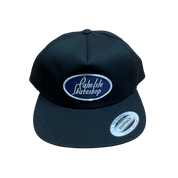 Gas Station Lightly Structured 5-Panel Snapback Cap - Black