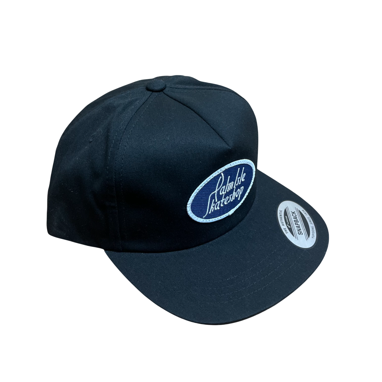 Gas Station Lightly Structured 5-Panel Snapback Cap - Black
