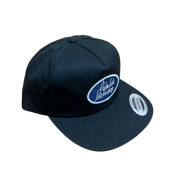 Gas Station Lightly Structured 5-Panel Snapback Cap - Black