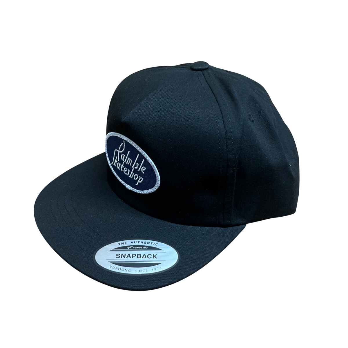 Gas Station Lightly Structured 5-Panel Snapback Cap - Black