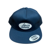 Gas Station Lightly Structured 5-Panel Snapback Cap - Navy