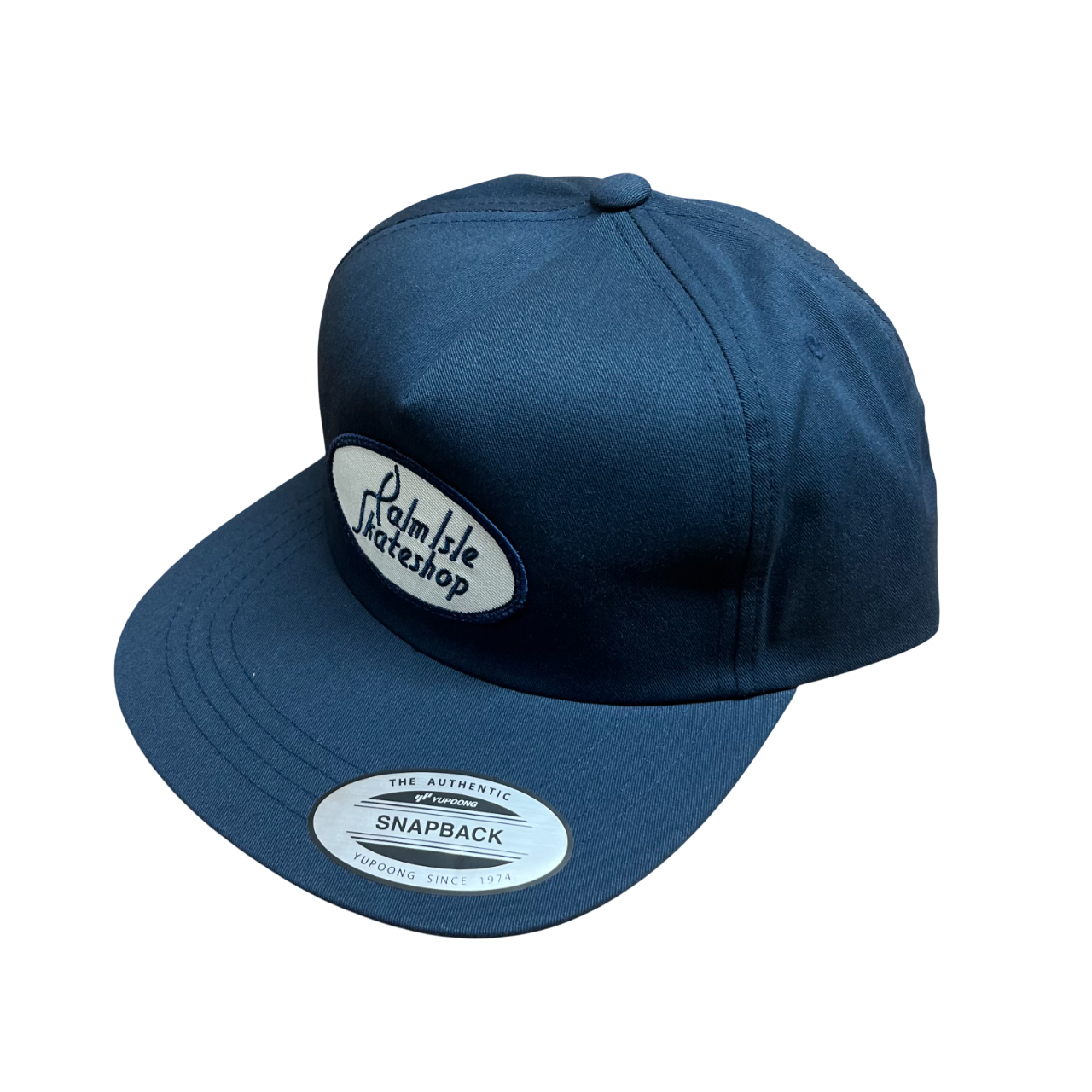 Gas Station Lightly Structured 5-Panel Snapback Cap - Navy