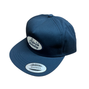Gas Station Lightly Structured 5-Panel Snapback Cap - Navy