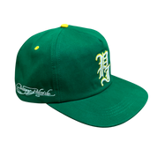Stamp 5 Panel Snapback Cap - Green/Yellow