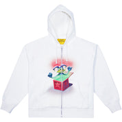 Jack Double Zip Hoodie - White