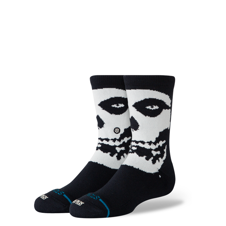 "Misfits" Beware Crew Chaussettes Enfants - Noir