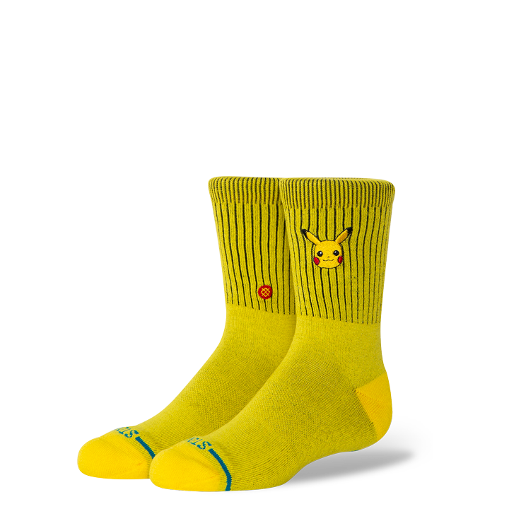 Kids "Pokémon" Pikachu Crew Socks - Yellow