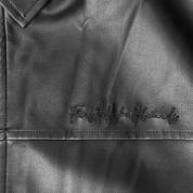 Frosted Leather Jacket - Solid Black