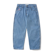 Logo Baggy Denim Jeans - Washed Indigo