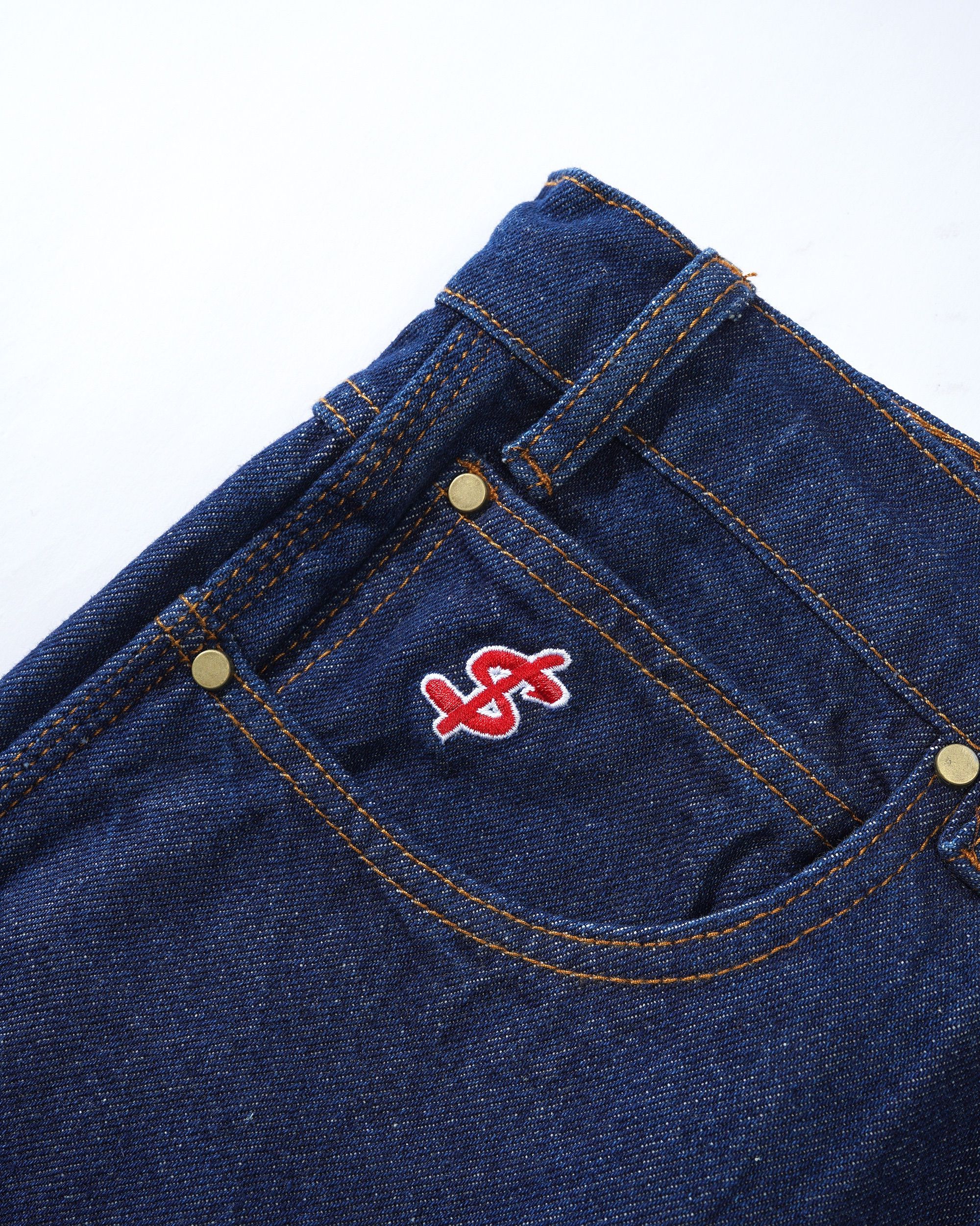 Logo Denim Shorts - Raw Indigo