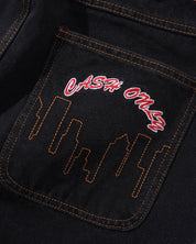 Short en Denim à Logo - Noir Délavé