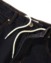 Short en Denim à Logo - Noir Délavé