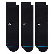 Icon Crew Socks 3 Pack - Black