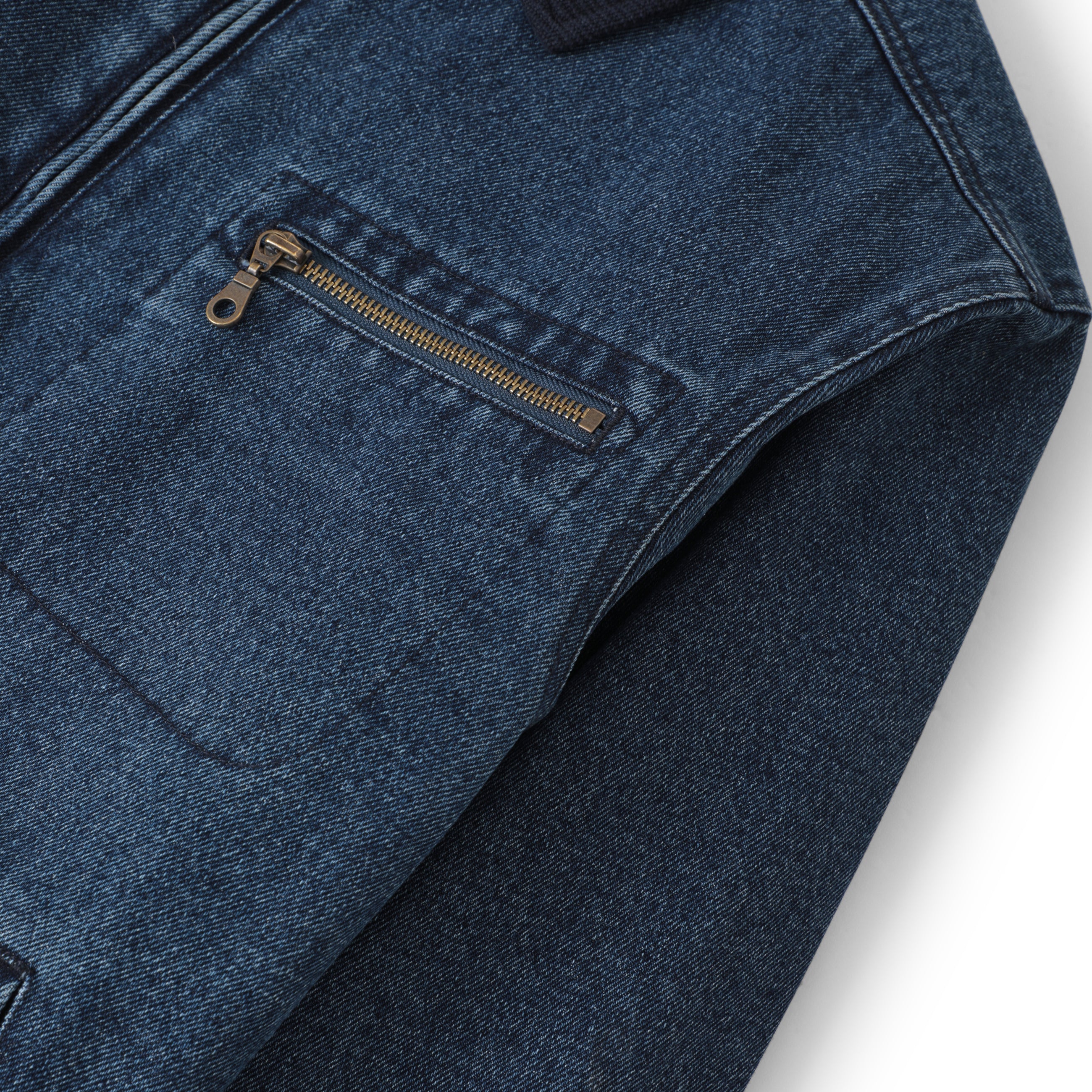 Mechanic Garage Zip Lined Jacket - Rinse Denim