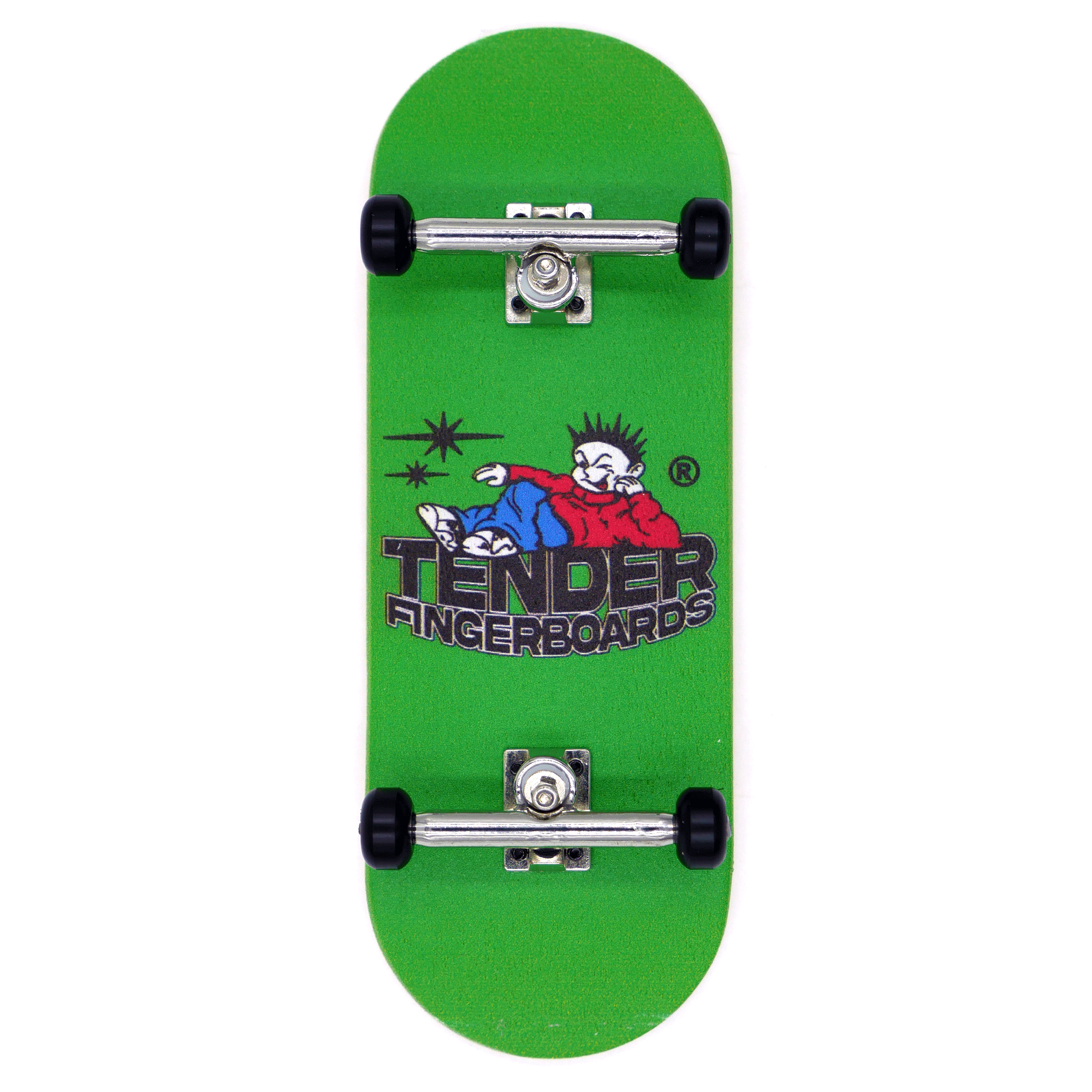 Tender "No Fucks" Fingerboard Complet - Vert