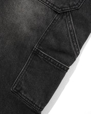 Point Denim Shorts - Work Grey