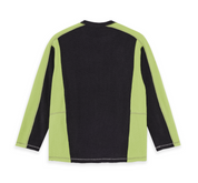 Grid Fleece Sweater - Black/Chartreuse