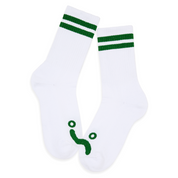 Rib Socks | Happy Sad - White/Green