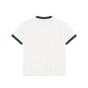 Ringer Tee - Cloud White/Dark Green