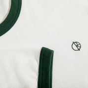 Ringer Tee - Cloud White/Dark Green