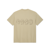 Contrast Tee | 8 Heads - Sand/Brown