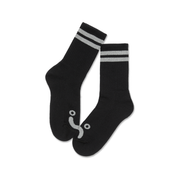 Chaussettes Côtelées | Happy Sad - Noir/Gris Chiné