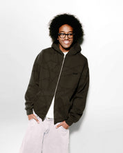 Wired Zip-Thru Hood - Fudge