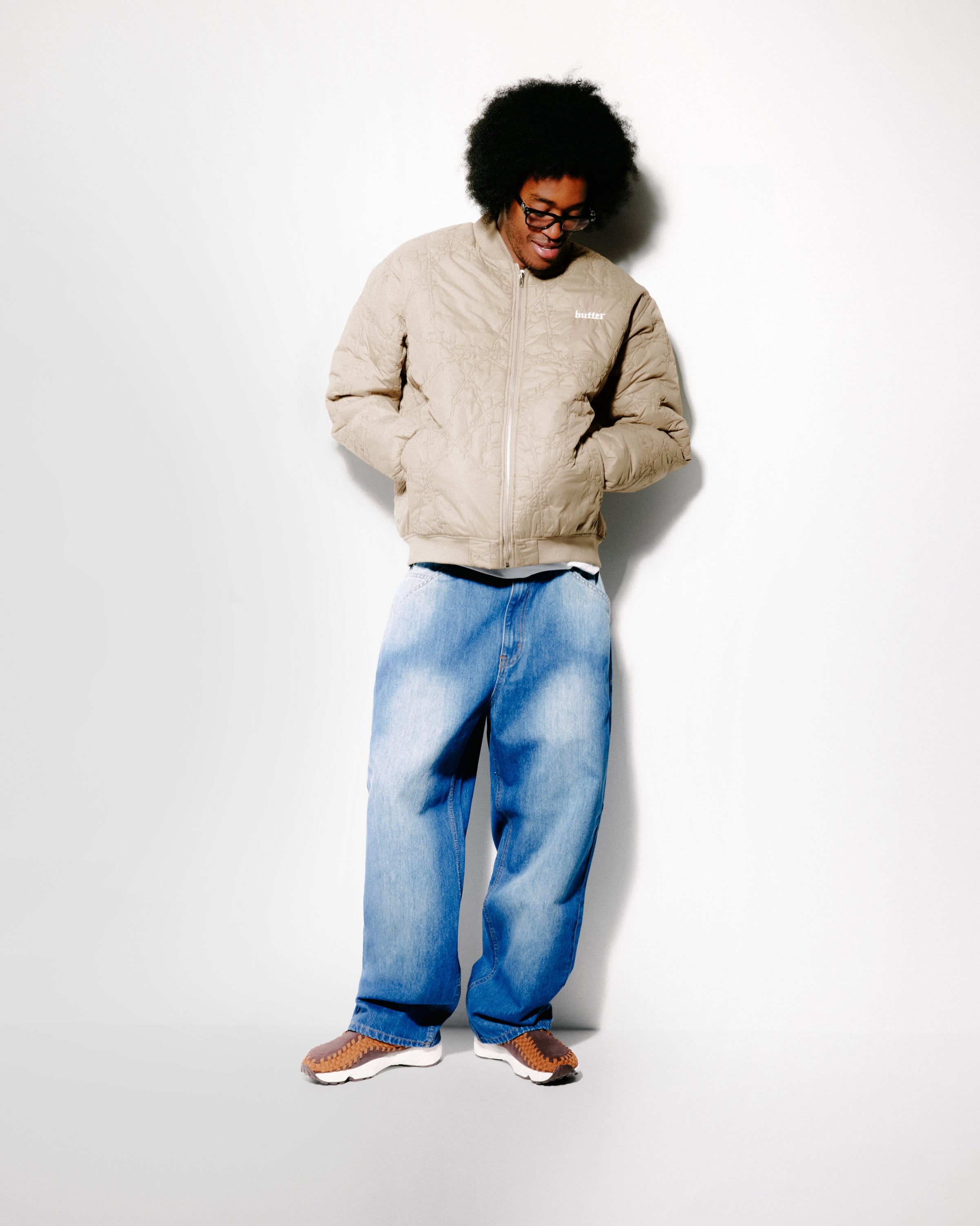 Encounter Jeans en Denim - Bleu Slub Délavé