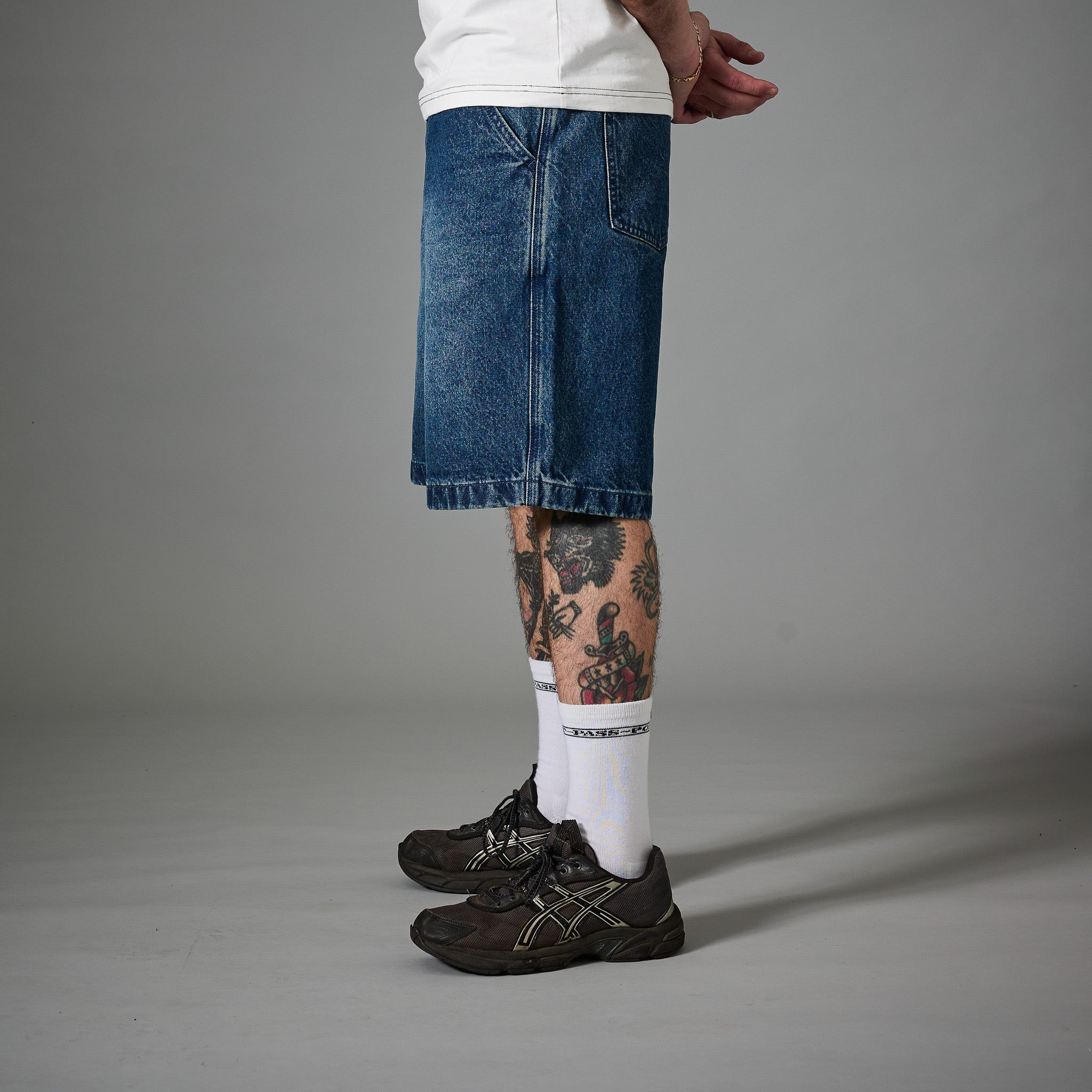 Workers Club Denim Short - Washed Dark Indigo