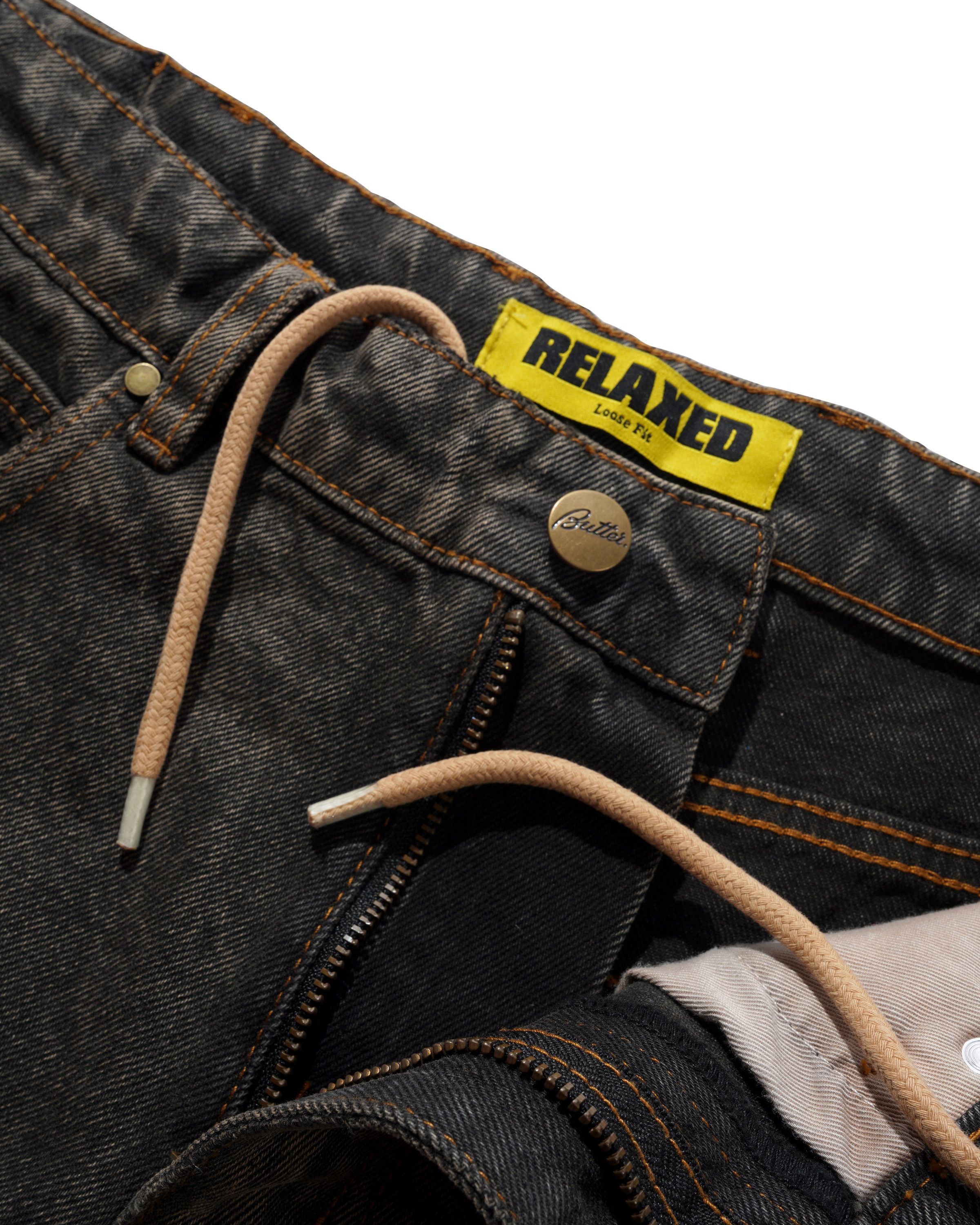 Relaxed Denim Jeans - Faded Charcoal