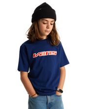 T-Shirt Enfant Retro Speed - Indigo Foncé