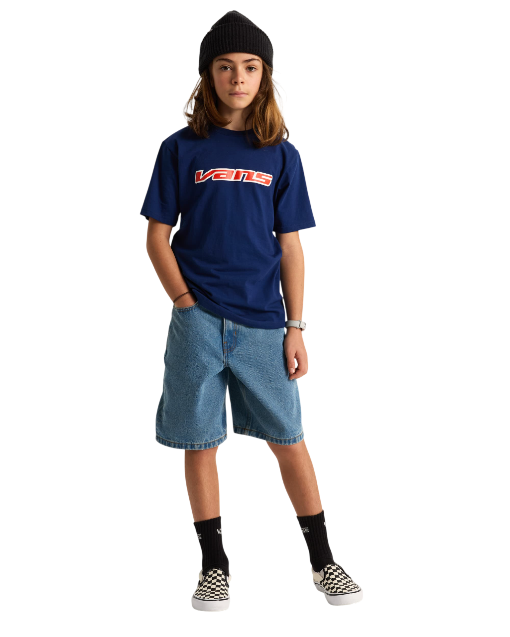 T-Shirt Enfant Retro Speed - Indigo Foncé