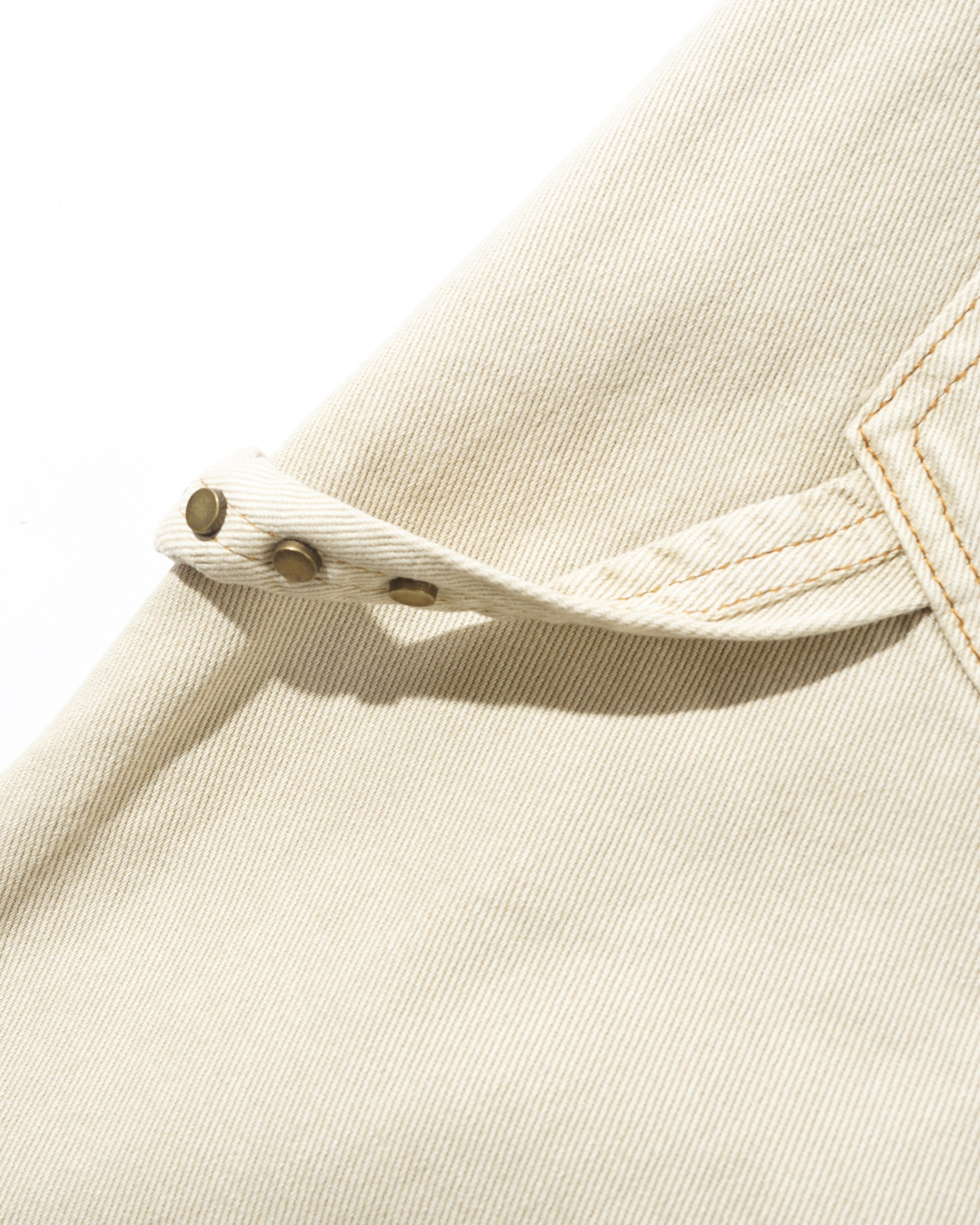 Rivet Shorts en Denim - Ivoire
