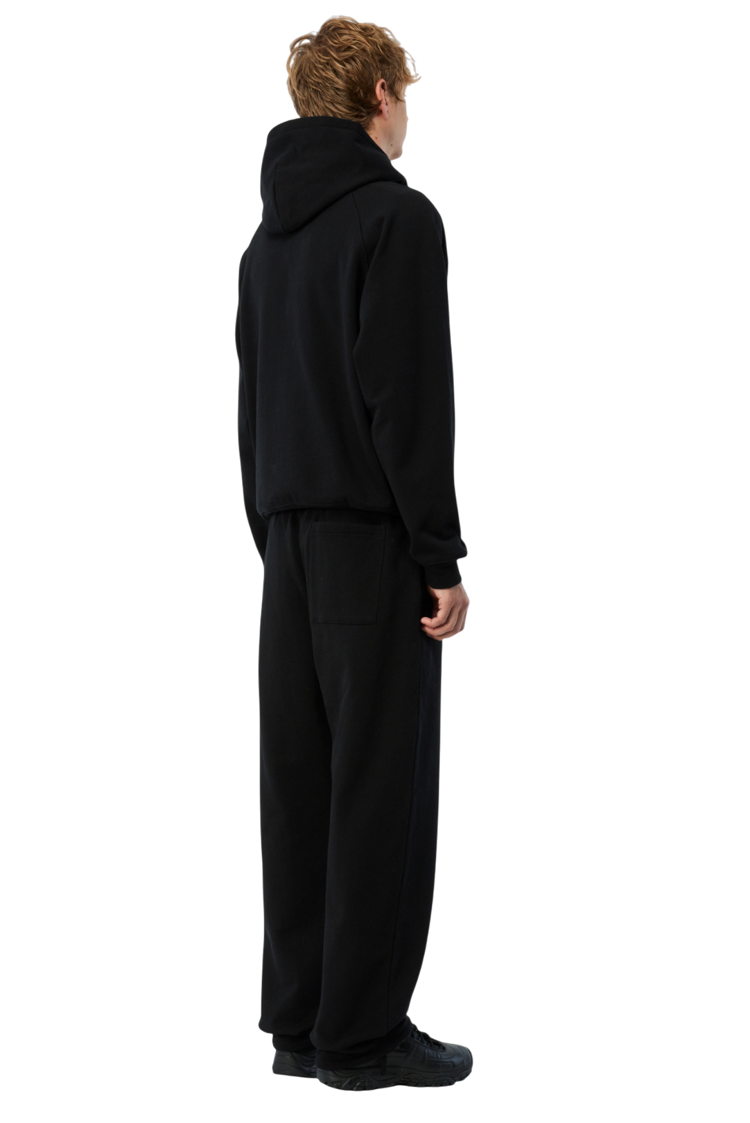 Cursive Small Logo Sweatpants - Black
