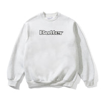 Satin Applique Logo Crewneck - Ash - L