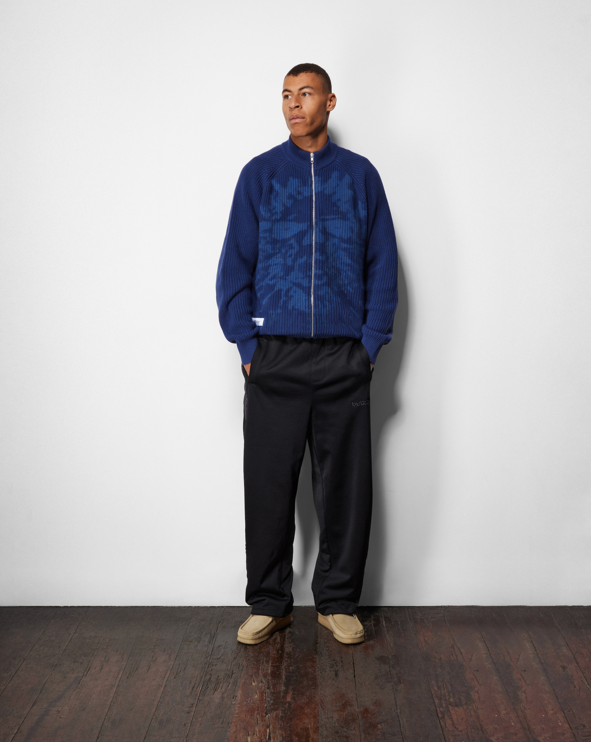 Shout Zip-Thru Knit Sweater - Dark Blue