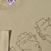 Contrast Tee | 8 Heads - Sand/Brown