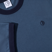 Ringer Tee - Grey Blue/Dark Blue