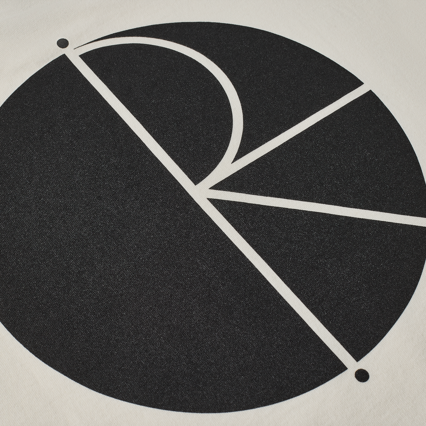 T-Shirt Contrast Fill Logo - Ivoire/Noir
