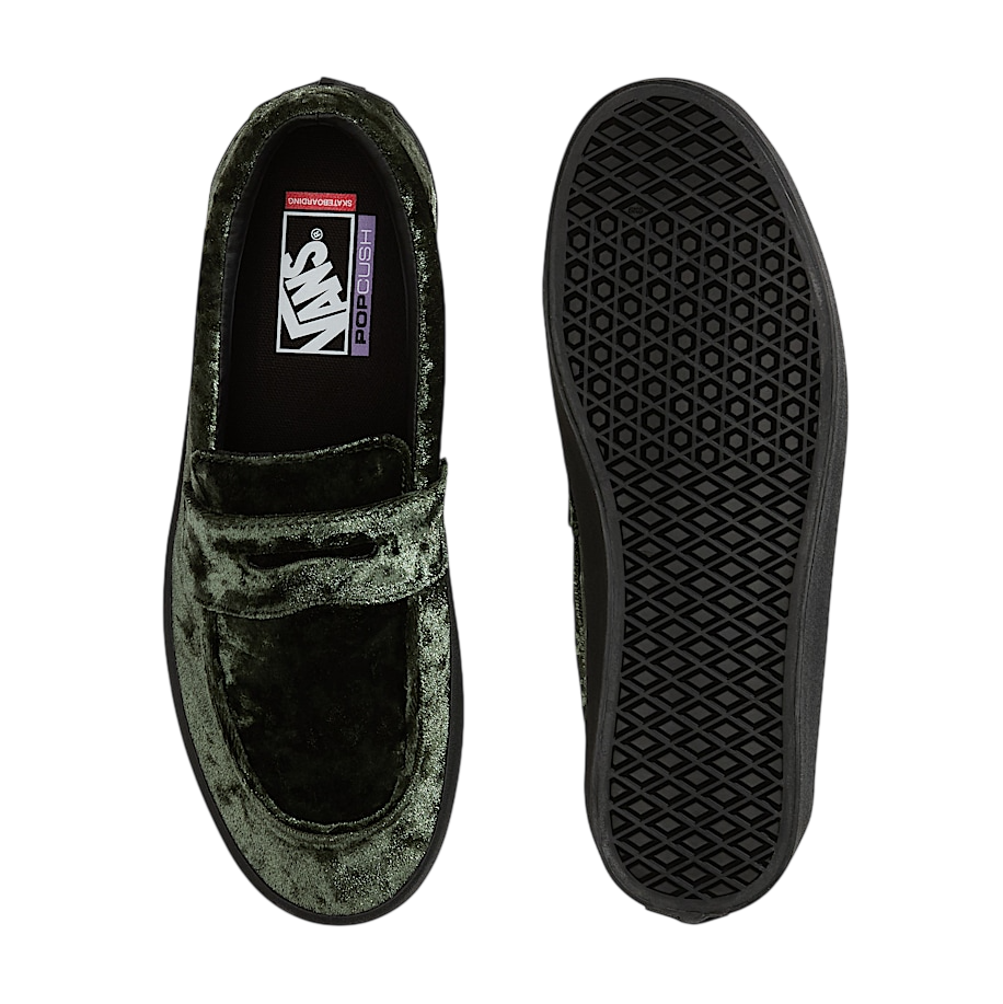 Skate Loafer Velvet - Oil Green