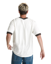 Skate Mike G Snake Flame Ringer T-Shirt - Blanc Marshmallow