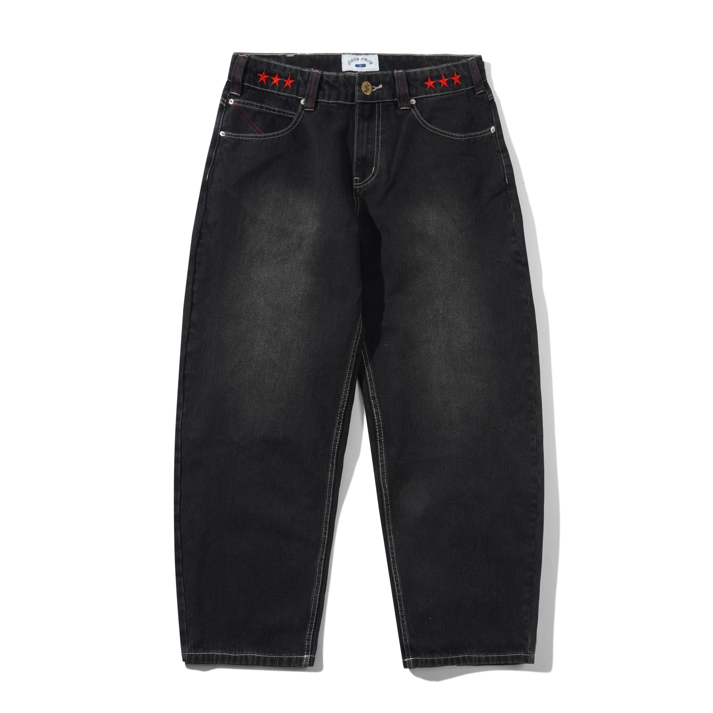 Stars Denim Jeans - Washed Black
