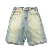 Stars Short en Denim - Délavage au Soleil