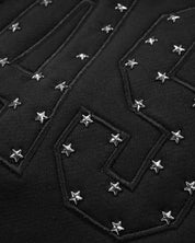 Pull à capuche avec étoiles - Noir