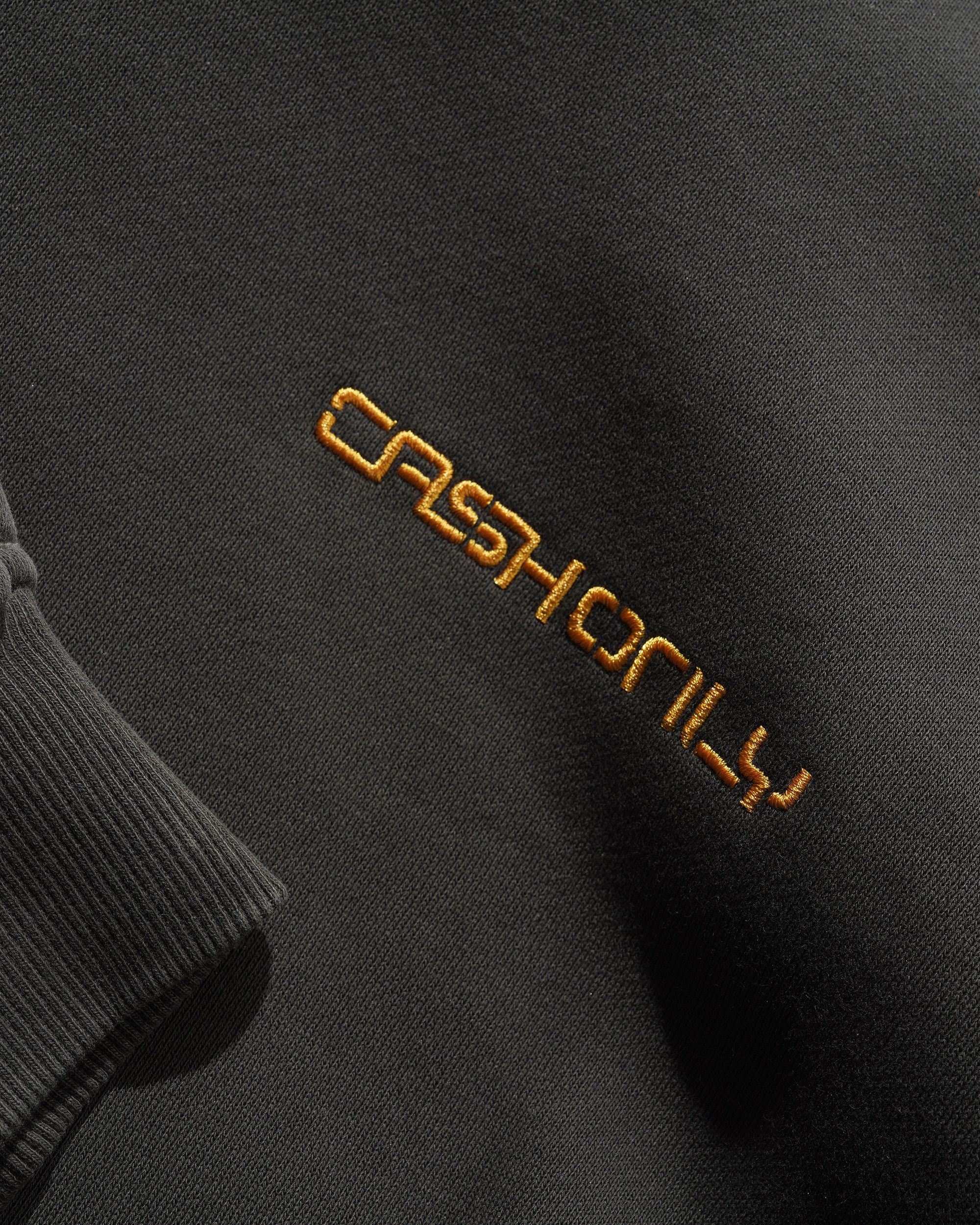 Stencil Sweat à Capuche Teint au Pigment - Noir Délavé