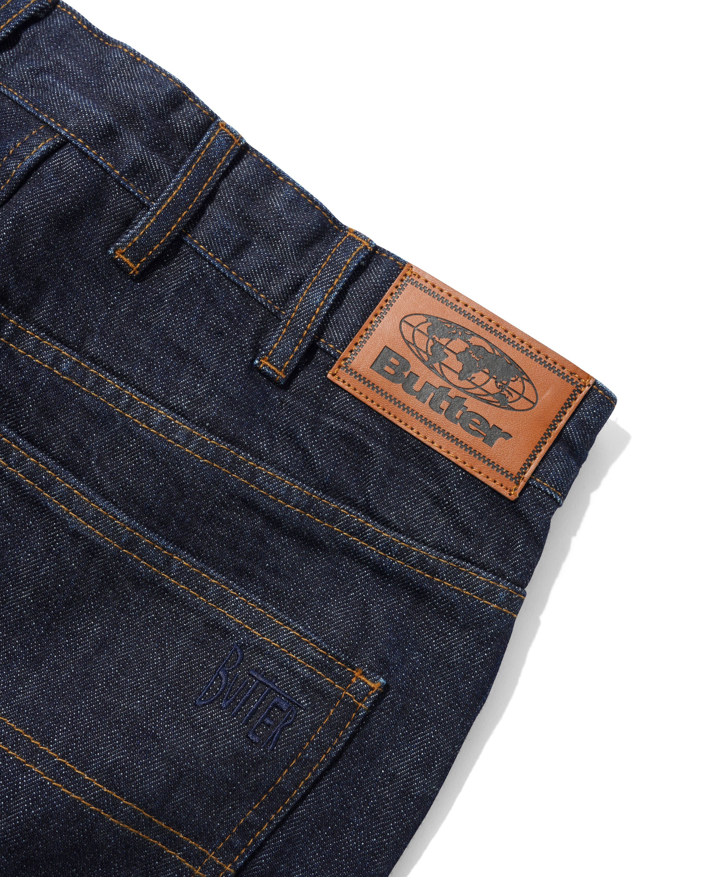 Straight Leg Denim Jeans - Selvedge Blue