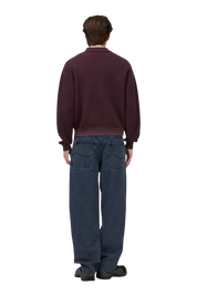 Double Zip Knit - Wine