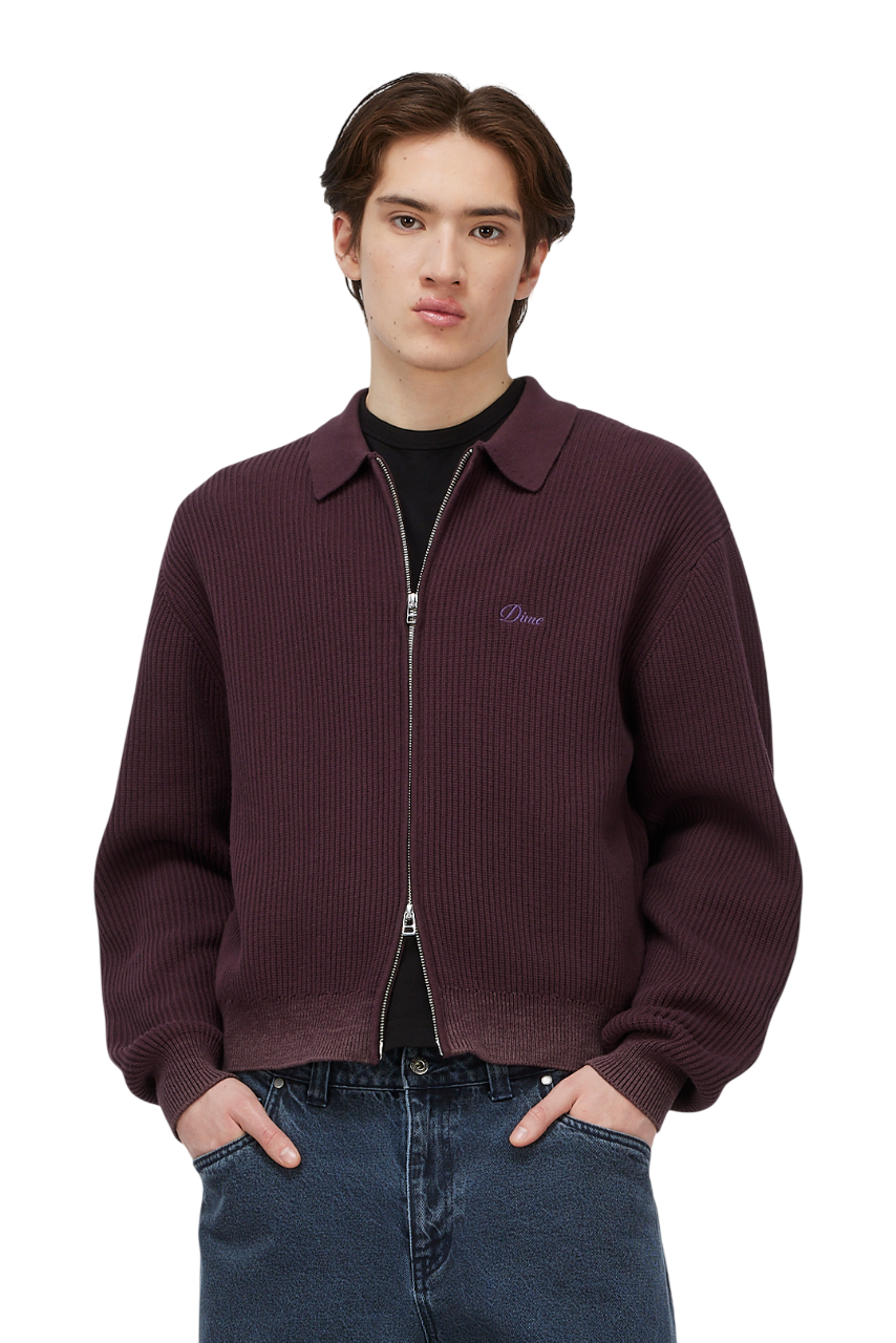 Double Zip Knit - Wine